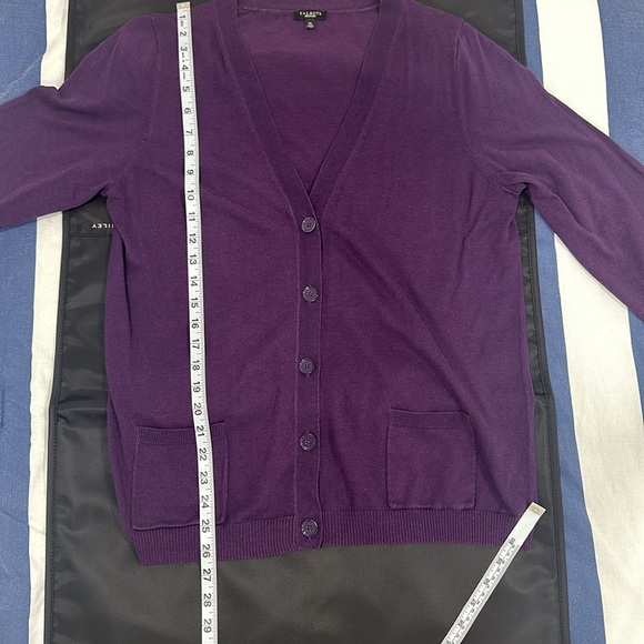 Talbots dark purple XL Cardigan great for cool nights - Picture 4 of 7